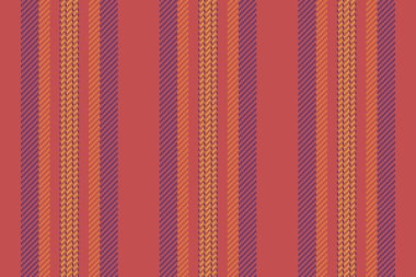 Kısa dikey arkaplan dikişsiz, görüntü çizgili kumaş çizgileri. Kırmızı ve mor renkli şerit vektör deseni.