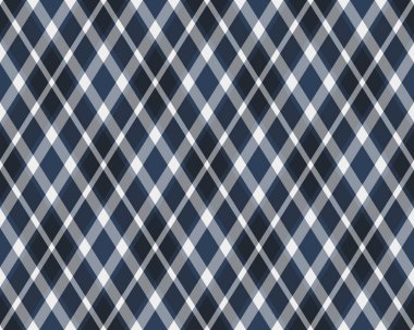 Argyle geometrik eşkenar dörtgenin kusursuz deseni. Harlequin duvar kağıdı tasarımını kontrol et. Web geçmişi için klasik elmas şekilli tekstil malzemesi, baskı kumaşı, kazak, ambalaj kağıdı, hediye kartı, davetiye.