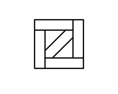 Teslimat vektör simgesi. Kargo karton kutu simgeleri. Karton paket imzalama çizgisi geometrik şekilleri.