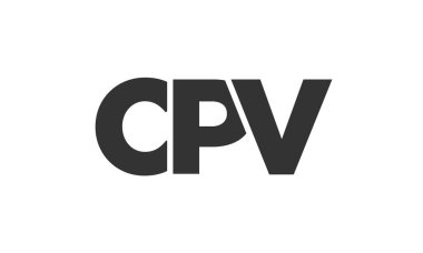 CPV logo tasarım şablonu güçlü ve modern kalın metin ile. Basit ve minimal tipografi içeren ilk tabanlı vektör logosu. Moda şirket kimliği.