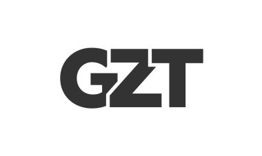 GZT logo tasarım şablonu güçlü ve modern kalın metinlerle. Basit ve minimal tipografi içeren ilk tabanlı vektör logosu. Moda şirket kimliği.