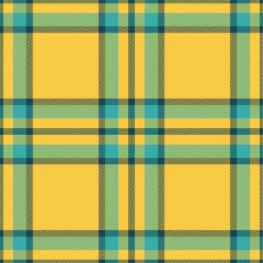 Ekose desenli sarı desenli. Kumaş dokusunu kontrol et. Vektör tekstil baskı tasarımı.