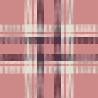 Ekose kontrol deseni pembe. Kusursuz kumaş dokusu. Tartan tekstil baskı tasarımı.
