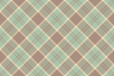 Sahte kumaş kumaş tartan, İrlandalı özgeçmiş kontrolü. Temel doku vektörü pastel ve açık renk paletinde ekosesiz.