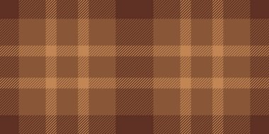 Ekoseli arka plan, ince, tekstil dokusu. Turuncu ve kırmızı renk paletinde vektör desenli tartan kumaşı sırala.