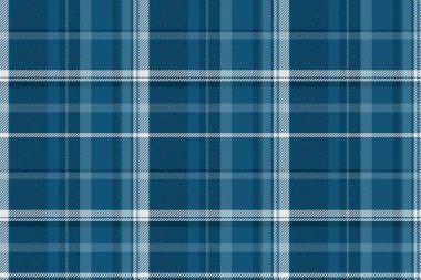 Dokuma desenli tartan, modern tekstil desenli, dikişsiz. Oryantal ekoseli arkaplan kontrol kumaşı cyan ve atlantik renk paleti.