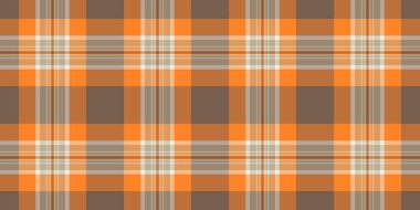 Yorgan tekstil arka plan vektörü, dikdörtgen tartan kontrol kumaşı. İş ekoseli desenli turuncu ve pastel renk paleti.