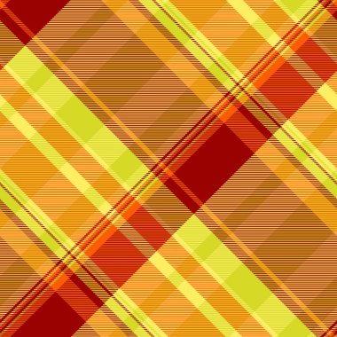 Paisley vektör tartan deseni, dekor dikişsiz dokuyu kontrol et. Tatil kumaşı arka plan tekstil sarı ve kırmızı renk paleti.