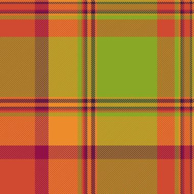 Masa örtüsü ekoseli tarama geçmişi, Meksika desenli vektör tekstili. Kireç ve kırmızı renk paletinde eklemsiz kumaş deseni sipariş et.