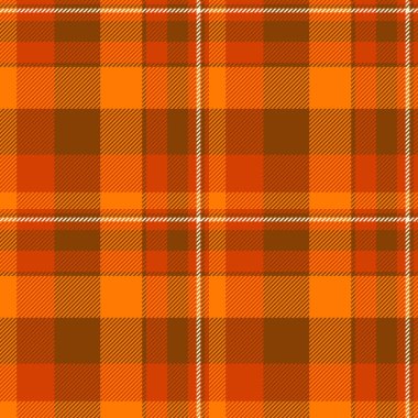 Platform kumaş tartan arka plan, hardalsız desenli ekose. Turuncu ve parlak renk paleti ile tekstil kontrol vektör dokusu.