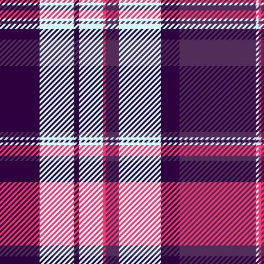 Uzun arka plan kontrol kalıbı, bulanık kumaş kumaş kumaşı. Koyu ve mor renk paletinde ekose desenli erkek vektörü.