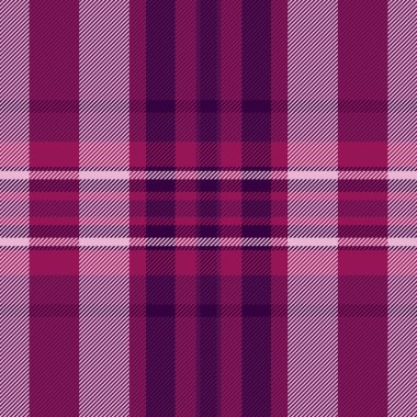 Brezilya desenli ekose kumaş, sanat vektörü özgeçmiş kontrolü. Podyum kumaş pürüzsüz, mor ve pembe renk paleti desenli..