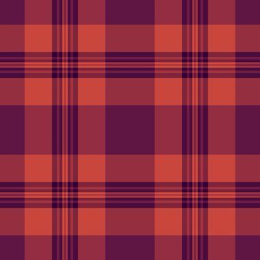 Meksika desenli tartan tekstil, kurdele desenli ekose kontrol. Dekorasyonsuz arka plan vektörü kırmızı ve pembe renk paletinde.