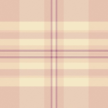 Asimetrik desenli arka plan ekose, çok renkli tekstil kumaş dokusu. Dekoratif dipsiz vektör tartan denetimi açık ve pembe renk paletinde.