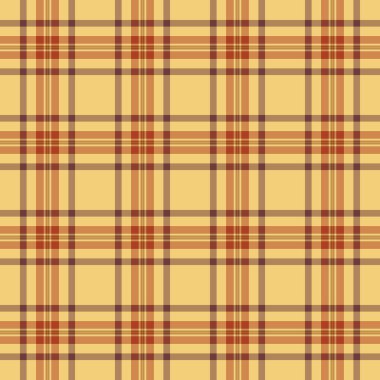 Altın desenli dikişsiz doku, kumaş kumaş kumaş tartan. Meksika tekstil ekose arka planını turuncu ve kehribar rengi paletiyle kontrol et.