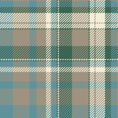 Estetik desen arka plan dokusu, düzenlenebilir vektör ekose kumaş. Pastel ve cyan renk paletinde tekstil dikişsiz tartanı düzenli kontrol et.