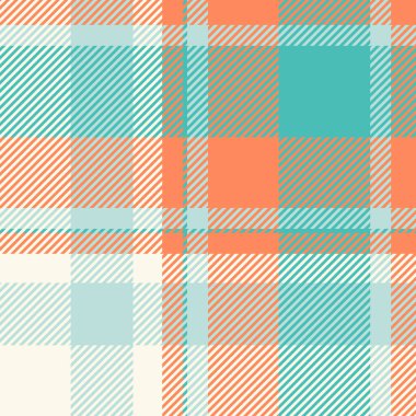 Erkek gömleği, ekose vektör arkaplan, illüstrasyon kontrolü, tekstil tartan. Doku dokusu deseni, turuncu ve açık renk paletinde dikişsiz..