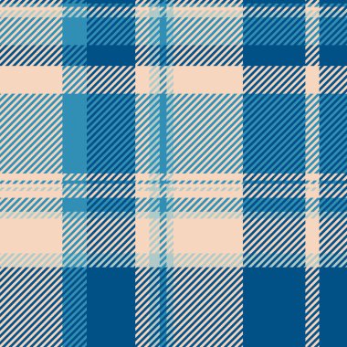Romantik tekstil kumaş, arka plan dokusu asgari düzeyde tartan. Cyan ve açık renk paletinde pürüzsüz ekose deseni kontrol et.