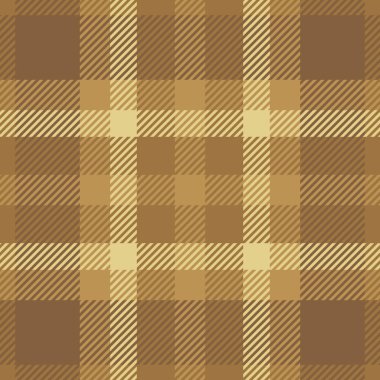 Yakın çekim ekose tartan, altın pürüzsüz doku arka planı. Meksika tekstil desenli turuncu kumaş vektörü ve kehribar renk paleti.