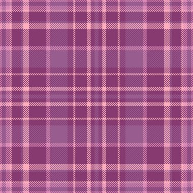 Arka plan kumaşı sipariş et, tekstil vektör kontrolü yap. Pembe ve kırmızı renk paletinde bez desenli ekose kumaş..