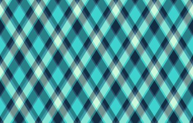 Argyle geometrik eşkenar dörtgenin kusursuz deseni. Harlequin duvar kağıdı tasarımını kontrol et. Web geçmişi için klasik elmas şekilli tekstil malzemesi, baskı kumaşı, kazak, ambalaj kağıdı, hediye kartı, davetiye.