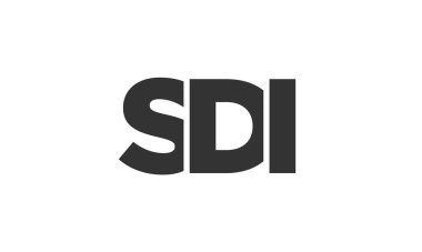 Güçlü ve modern kalın metinli SDI logo tasarım şablonu. Basit ve minimal tipografi içeren ilk tabanlı vektör logosu. Moda şirket kimliği.