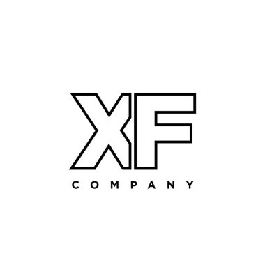 Moda harfi X ve F, XF logo tasarım şablonu. Şirket kimliği için asgari monogram tabanlı logotype.