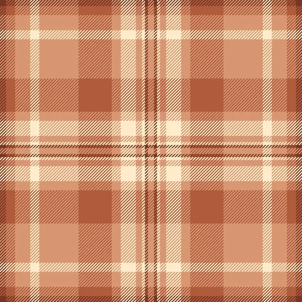 stock vector Silky plaid pattern tartan, cloth seamless background fabric. Wide check texture vector textile in orange and blanched almond colors palette.