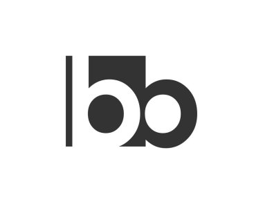 BB yaratıcı geometrik başlangıç tabanlı modern ve minimal logo. B harfi modayı takip eden yazı tipleri.