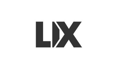 LIX logo tasarım şablonu güçlü ve modern kalın metin ile. Basit ve minimal tipografi içeren ilk tabanlı vektör logosu. Moda şirket kimliği.