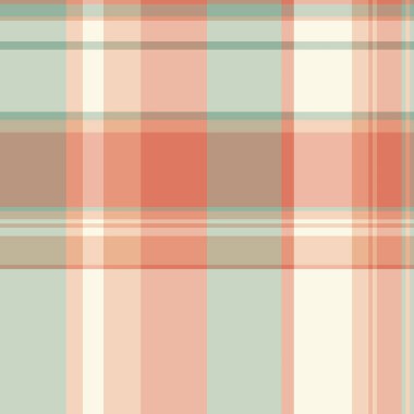 Yeni yıl doku vektörü, sınırsız tekstil ekoseli. Işık ve turuncu renk paletinde mozaik kumaş desen arkaplanı.