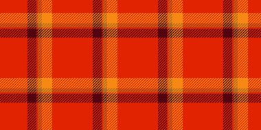 Soyut tekstil tartan vektörü, asgari dikişsiz kumaş ekoseli. Paisley desen kontrol arka plan deseni kırmızı ve parlak renk paleti.