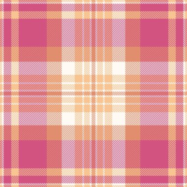 İndirimli kumaş kontrolü, döküntü arkaplan temizliği. Turuncu ve pembe renk paletinde İtalyan tekstil desen vektörü.