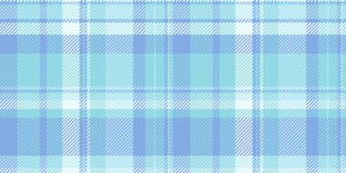Centilmen tekstil ekose desenli, uzun vektör tartan arka planı. Cyan ve mavi renk paletinde pürüzsüz kumaş dokusunu kontrol et.