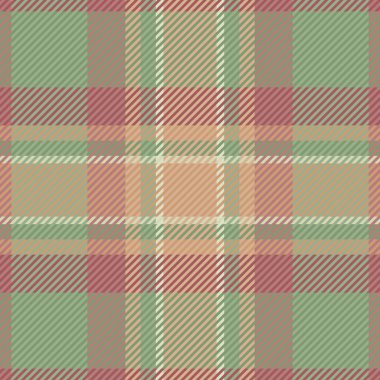 Mutlu noel vektör kumaş geçmişi, hediye doku kontrolü tekstili. Yapı ekose deseni pastel ve kırmızı renk paletinde pürüzsüz..