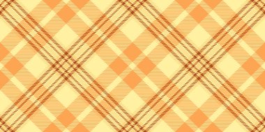 Saten arka plan dikişsiz doku, ön tartan kumaş. Doku kontrol vektör deseni turuncu ve sarı renk paleti.