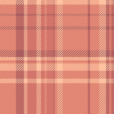 Üstü örtülmüş tekstil arkaplan kumaşı, seksi vektör dokusu tartan. Pis ekose desenli kırmızı ve turuncu renk paletinde kontrol.