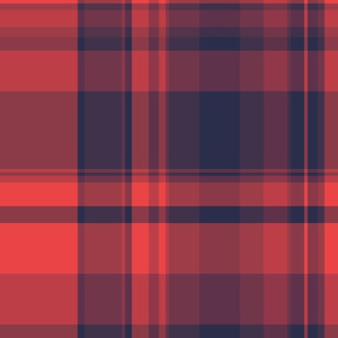 Tartan desenli kumaş, Hindistan ekose kumaşı. Kırmızı ve pembe renk paletinde kusursuz desen denetimi.