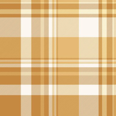 Ön tekstil araştırması, ev yapımı tartan ekose vektörü. Genç kumaş deseni turuncu ve deniz kabuğu renginde kusursuz desen paleti.
