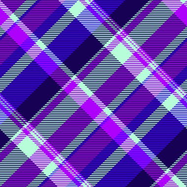 Eşit desenli ekose vektör, yırtık kumaş dokusu. Görüntü, parlak ve çivit renk paletinde arka plan kumaşını kusursuz bir şekilde kontrol et.