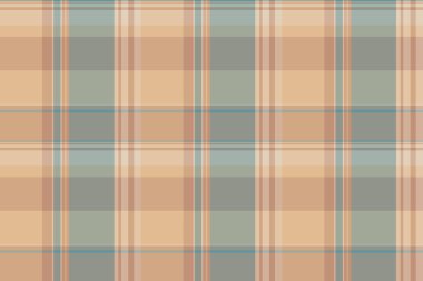 Üst katran kumaş desenli, havlu desenli arka plan ekose. Yataksız turuncu ve açık renk paletinde tekstil vektörünü kontrol et.