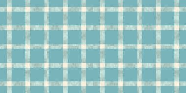 Sessiz kumaş desenli, 1960 'ların arka plan vektörü pürüzsüz. Boyutsal tartan tekstil deseni Cyan ve bej renk paleti ile kontrol et.