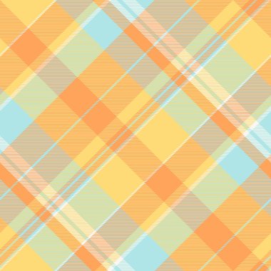 Bal kontrolü kumaş tekstili, güzel arka plan dokusu deseni. Karmaşık tartan vektörü turuncu ve kehribar renkli ekosesiz ekose palet.