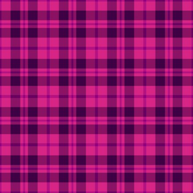 Hediye tekstil ekose arka plan, ABD ekoseli kusursuz desen. İrlanda kumaş vektör dokusu pembe ve morumsu renk paleti ile kontrol.
