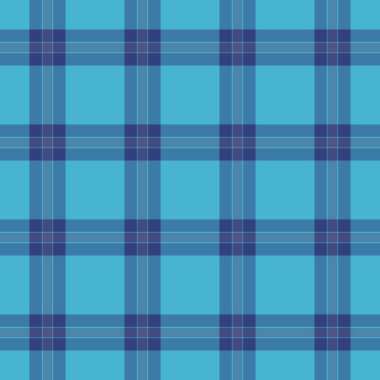Yaratıcı tartan dokumasız, ekoseli kontrol kalıplarını kapsıyor. Cyan ve mavi renk paletinde kumaş dokusu vektör arkaplanı.