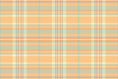 Kanada vektör tekstil deseni, tek kontrol, kusursuz arka plan. Temel doku kumaş ekoseli ışık ve turuncu renk paleti.