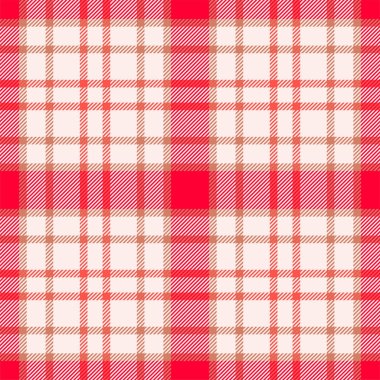 Kırmızılı ekose desenli. Kumaş dokusunu kontrol et. Vektör tekstil baskı tasarımı.