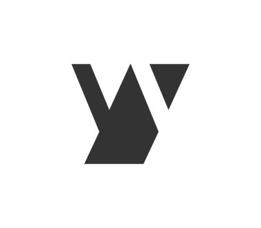 YY yaratıcı geometrik başlangıç tabanlı modern ve minimal logo. Moda yazıtipleri harfi.