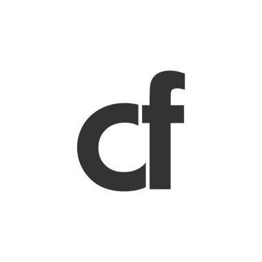 CF yaratıcı geometrik başlangıç tabanlı modern ve minimal logo. C harfi modayı takip eden yazı tipleri.