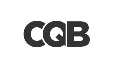 CQB logo tasarım şablonu güçlü ve modern kalın metin ile. Basit ve minimal tipografi içeren ilk tabanlı vektör logosu. Moda şirket kimliği.